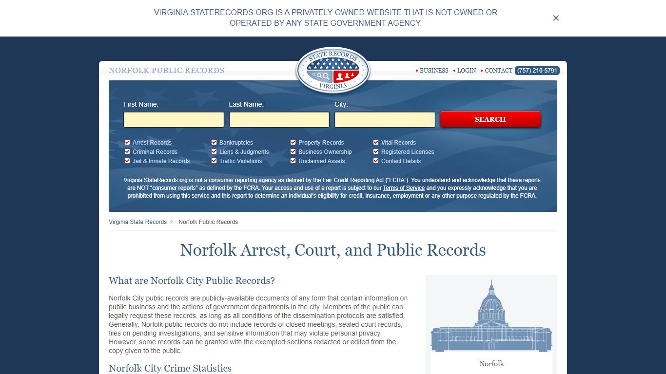 Norfolk Arrest and Public Records | Virginia.StateRecords.org